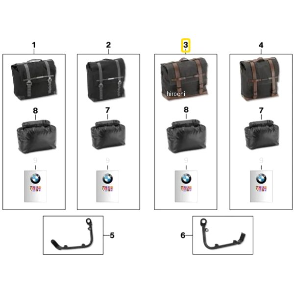 BMW純正 サイド バッグ 右 エディション レザー 77402451060 JP店