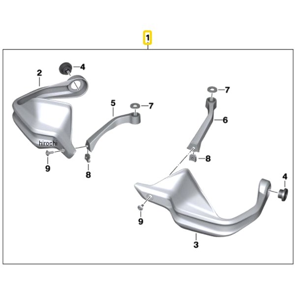 BMW純正 ナックル ガード セット 77328553967 JP店
