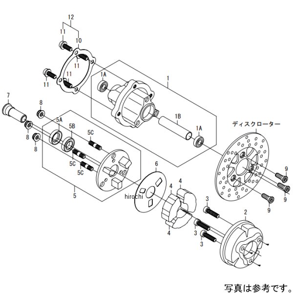 SP武川 リアディスクダンパーハブキット 06-08-0155 JP店