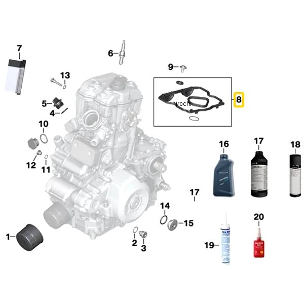 BMW純正 シリンダー ヘッドカバー シーリングセット 11128566404 JP店