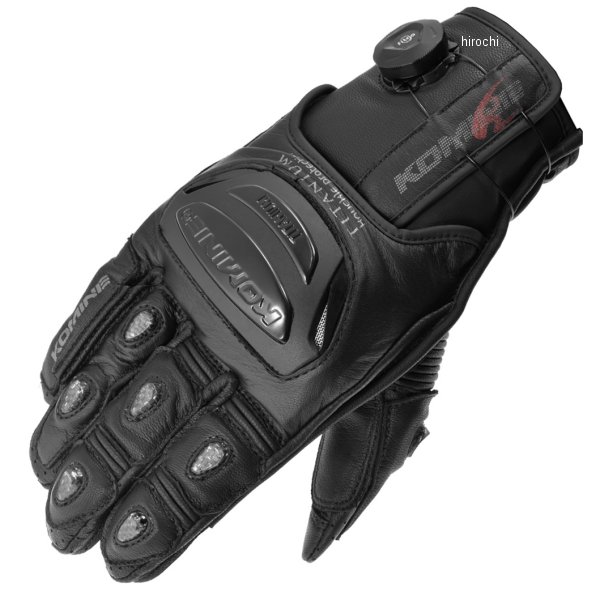 Leather Gloves - 【メーカー在庫あり】 コミネ KOMINE 春夏モデル ダイアルフィットスポーツレザーグローブ 黒 Mサイズ GK-254 JP店