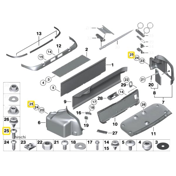 BMW純正 オーバルヘッド スクリュー ロック付 46637659459 JP店