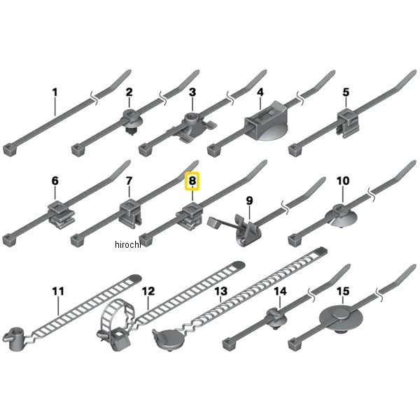 BMW純正 タイラップ、ホルダー付キ 61139200225 JP店