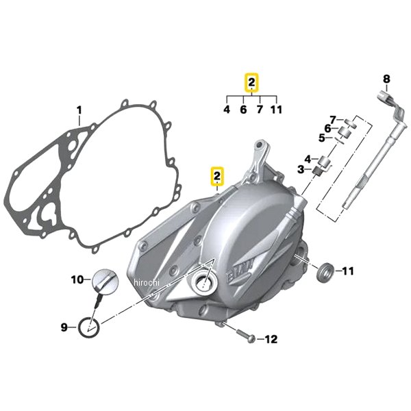 BMW純正 エンジン ハウジング カバー LH 11148524166 JP店