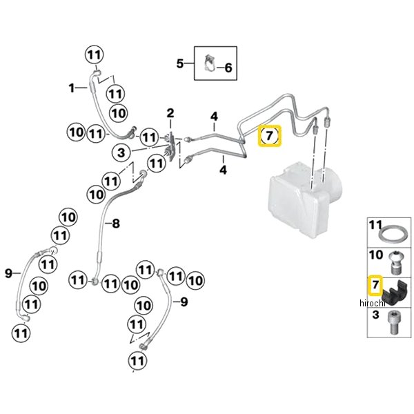 BMW純正 ブレーキ ライン スペーサー 34327675533 JP店
