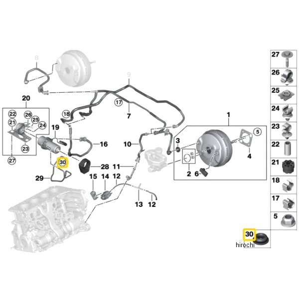 BMW純正 ラバー クリップ 46631453144 JP店