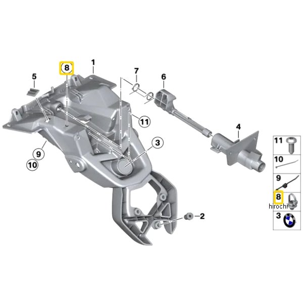 BMW純正 タイラップ、ホルダー付キ 61136912200 JP店