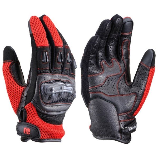 【メーカー在庫あり】 HBG-116 ヘンリービギンズ HenlyBegins カーボンメッシュグローブ 赤 Lサイズ 25925 JP店(2.0)