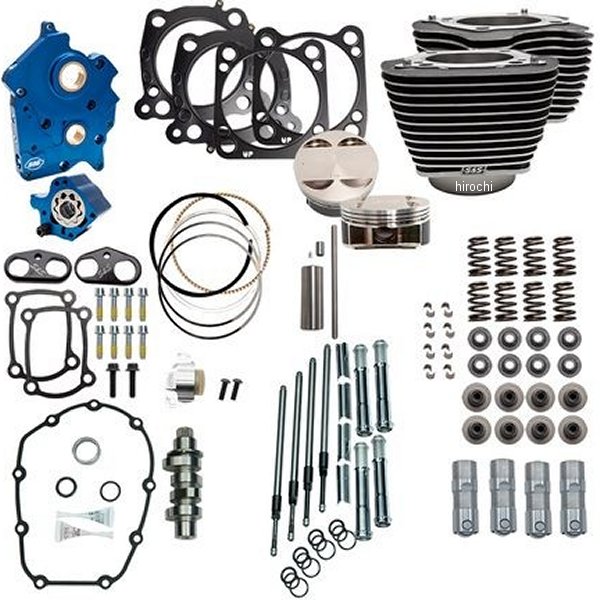 S&S 124パワーパック チェーンカム M8エンジン 油冷 クローム 310-1052B JP店