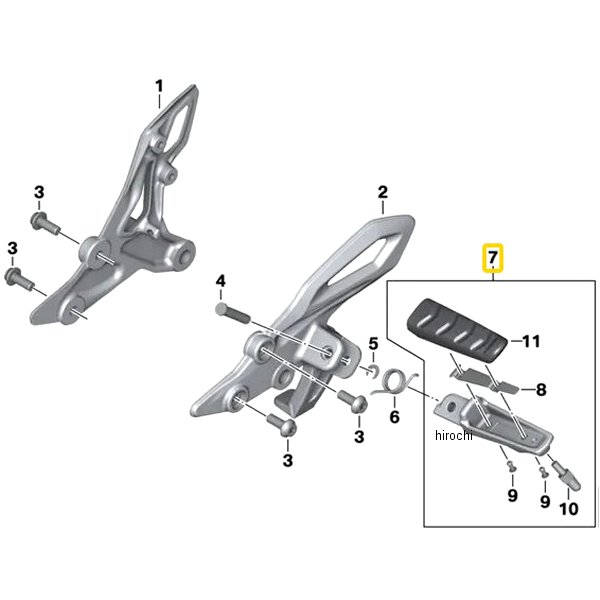 BMW純正 フット レスト LH フット レスト ラバー付 46717700913 JP店