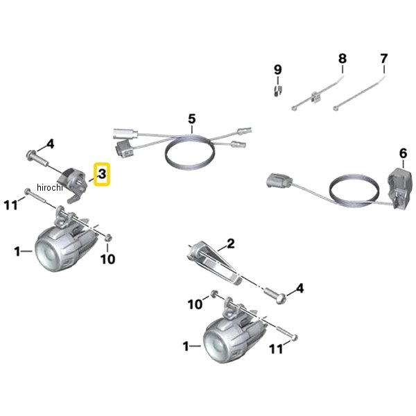 BMW純正 補助前照灯ホルダー RH 63178393000 JP店
