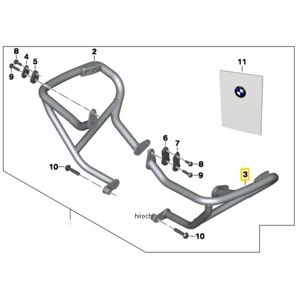 BMW純正 エンジン プロテクター ホルダー LH 77148533691 JP店