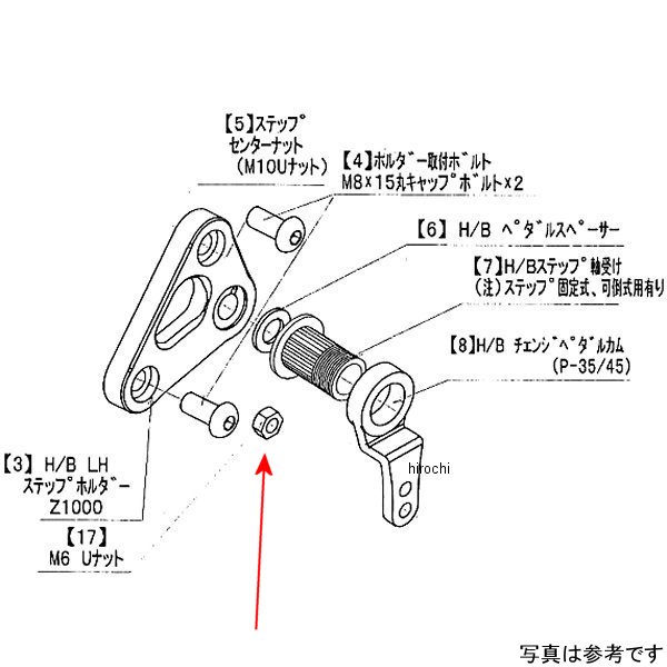 ビート BEET LH ペダルボルトSET Z1000 9099-K66-10 JP店