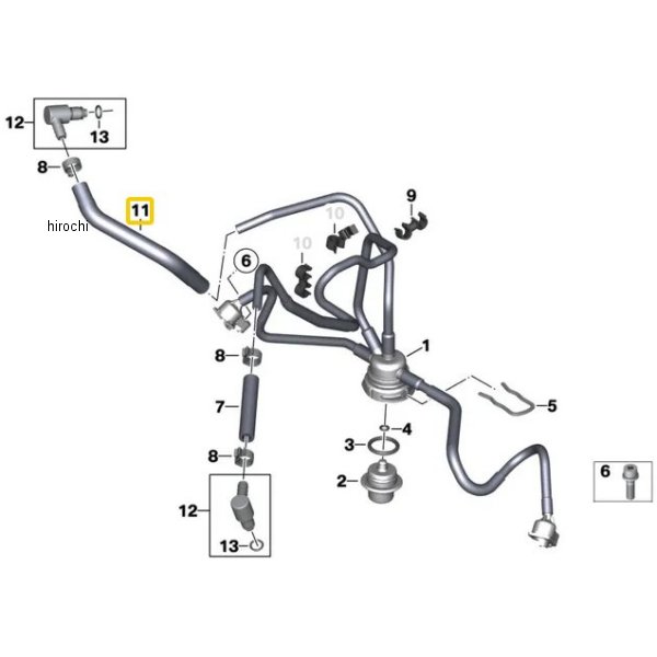 BMW純正 フューエル リターン ホース 13537699556 JP店