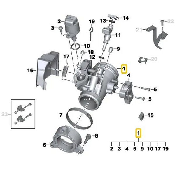 BMW純正 スロットル バタフライ silber RH 13547672732 JP店
