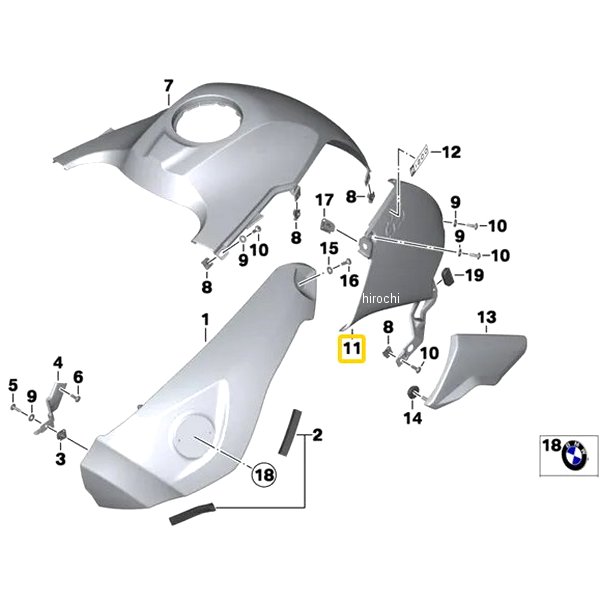 BMW純正 タンクカバー RH 46637698234 JP店