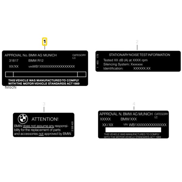 BMW純正 型式プレート 71217692746 JP店