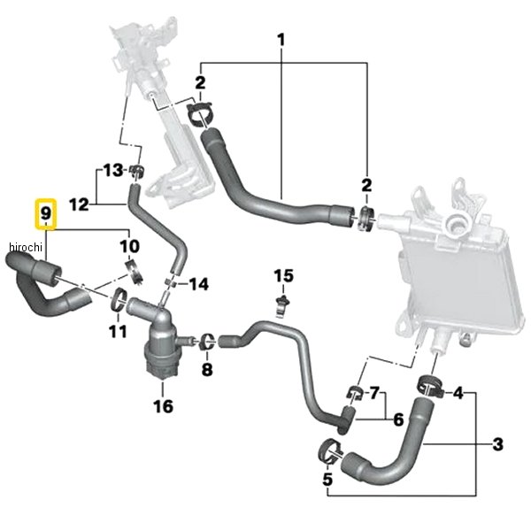 BMW純正 フィード ラジエター ホース 17128523484 JP店