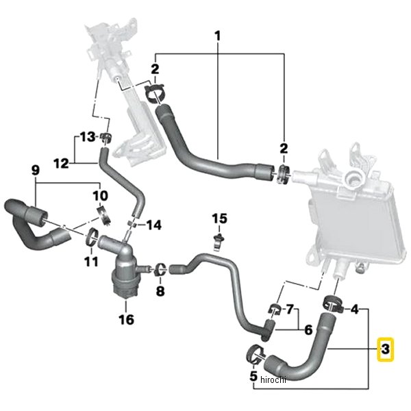 BMW純正 クーラント リターン ホース 17128523487 JP店