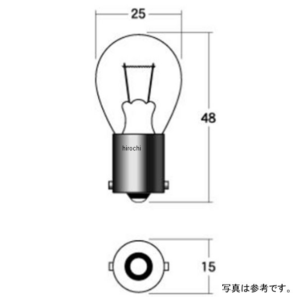 M&H マツシマ ウインカー球 12V23/8W オレンジ 10個入り ボックス B-3410OR JP店