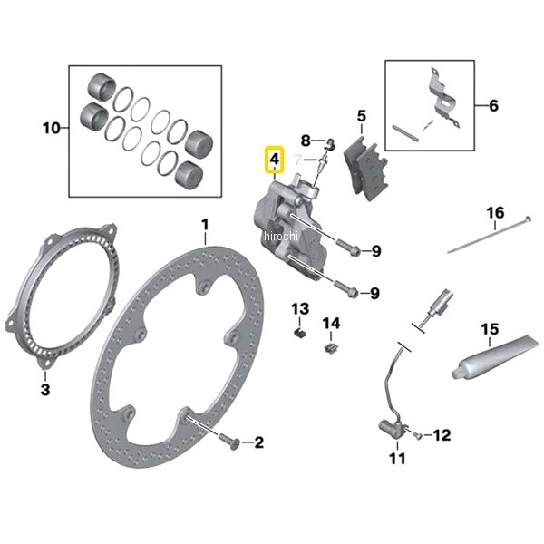 BMW純正 ブレーキ パッド無ブレーキ キャリパー RH 34118542316 JP店
