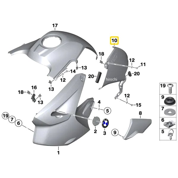 BMW純正 タンクカバー RH 46637694534 JP店