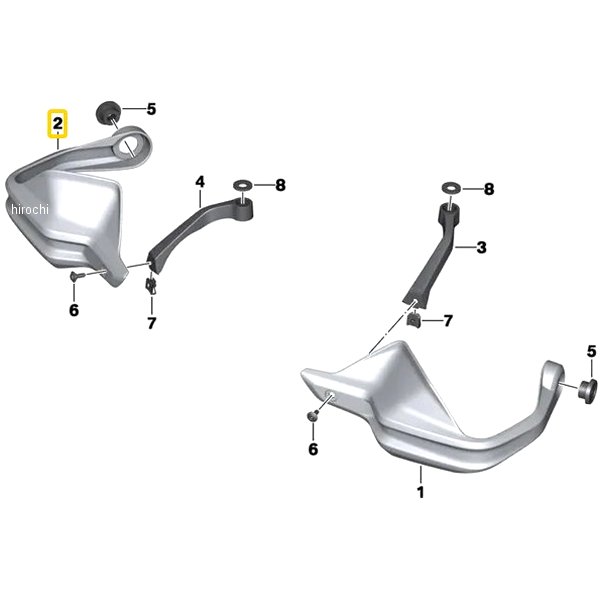 BMW純正 ナックルガード RH 46638392890 JP店