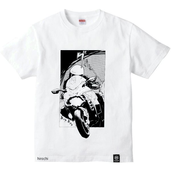 カワサキ純正 春夏モデル デザイナーズTシャツ 月刊カワサキコミック 白 Mサイズ J8901-0789 JP店