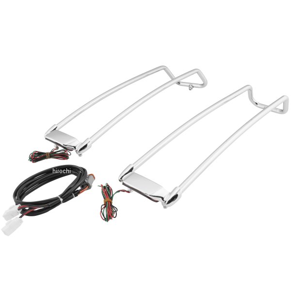  レトリックライティング LETRIC LIGHTING リッドレールガード サドルバッグ 93年-13年 FLH、FLT クローム letLLC-SBLR-C JP店