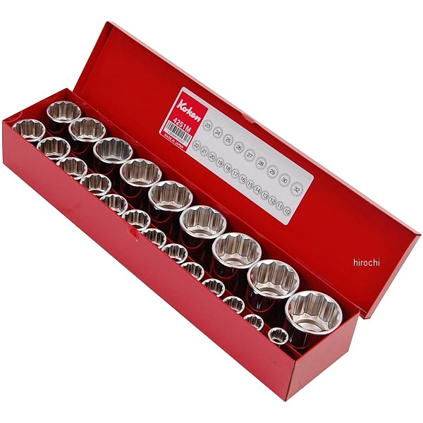 コーケン Ko-ken 1/2インチsq 12角ソケットセット 22ヶ組 ミリサイズ 4251M-KK JP店