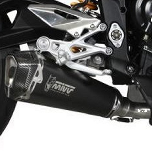 ミヴ Mivv スリップオンマフラー DELTA 17年-21年 トライアンフ Street S ブラックステンレス T.019.LDRB JP店