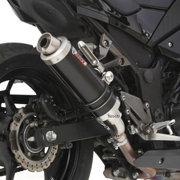 ミヴ Mivv スリップオンマフラー GP 13年-16年 Ninja300 ブラックステンレス K.038.LXB-Ninja300 JP店