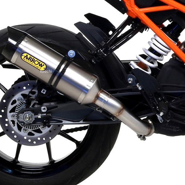 アロー ARROW スリップオンマフラー THUNDER 17年-20年 KTM DUKE390 チタン/カーボンエンド 71860PK+71675MI-Duke390 JP店