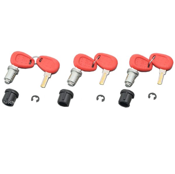 【メーカー在庫あり】 ジビ GIVI Z180 セイムナンバーキー 内溝 3本セット 赤 15177 JP店