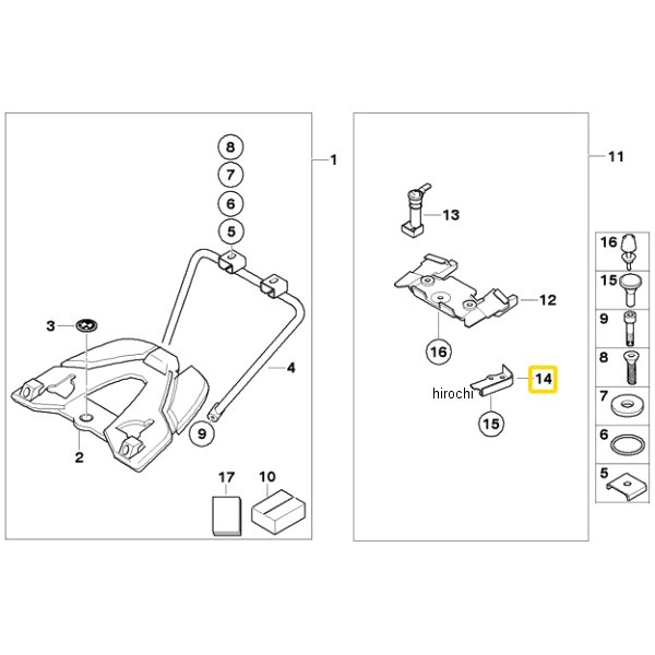 BMW純正 固定エレメント LH 71607678751 JP店