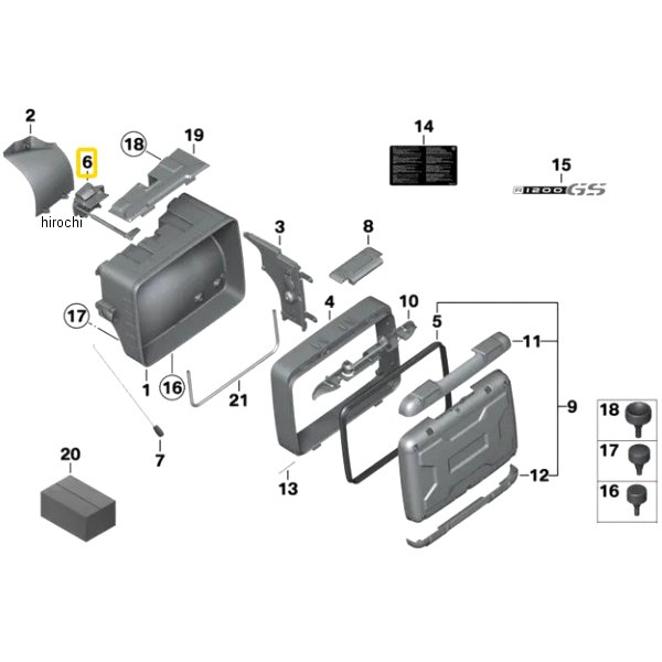 BMW純正 キャリングケースロック RH 71607687030 JP店