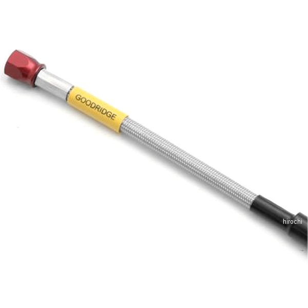 グッドリッジ ビルドアライン ユニバーサル ブレーキホース ロードモデル用 全長1985mm アルミ/クリア ..
