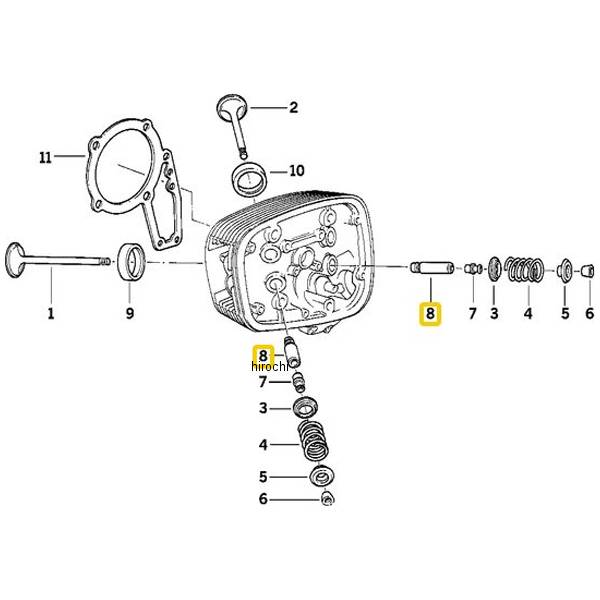 BMW純正 バルブ ガイド エキゾースト D=12,7/D=5mm 11121340843 JP店