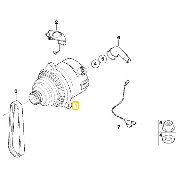 BMW純正 オルタネーター ベルト プーリー付 40A 12312306878 JP店