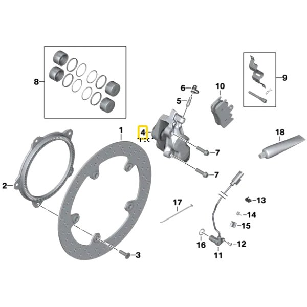 BMW純正 ブレーキ キャリパー EVO ブレーキ パッドを含まない LH D=32/36mm 34117670391 JP店