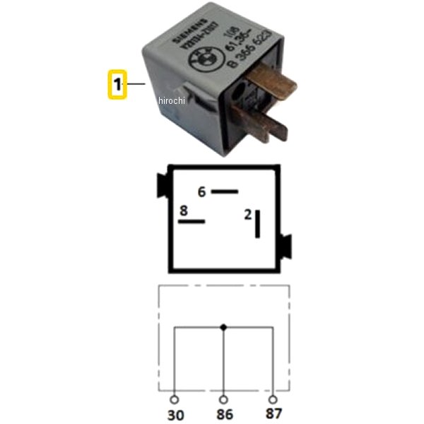 BMW純正 接続コネクター 薄灰色 30,86,87 61368366623 JP店