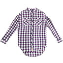 【即納】 ハーレー純正 新品 長袖 シャツ チェック 白/グレー/紫 レディース XSサイズ 96192-17VW/002S JP店