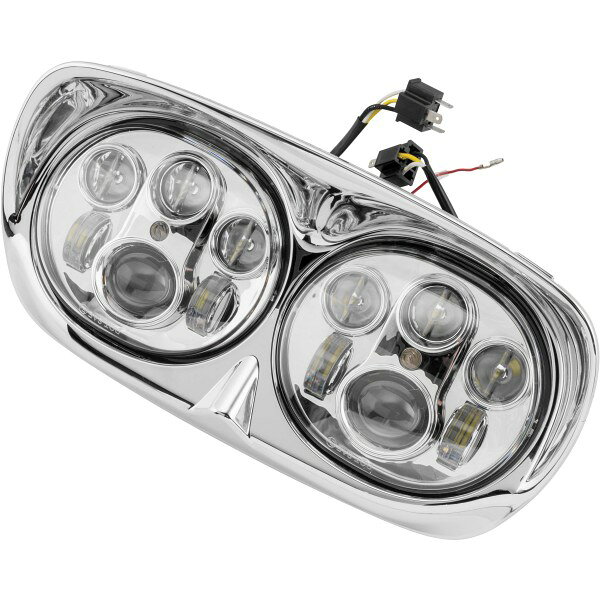  レトリックライティング LETRIC LIGHTING LED ヘッドライト デュアル 5.75インチ 98年-13年 FLTR クローム letLLC-LRHP-CC JP店