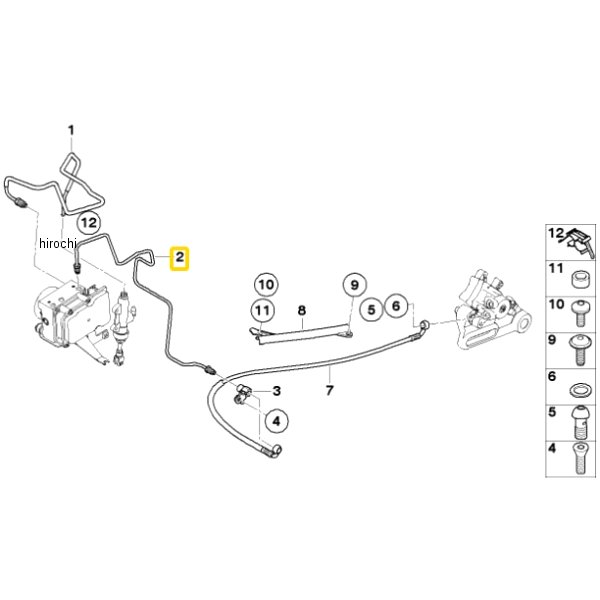 BMW純正 R ブレーキ回路ブレーキライン 34328530496 JP店