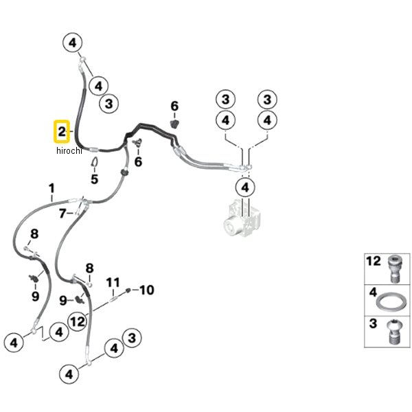BMW純正 ブレーキ ライン F 制御回路 34328564347 JP店