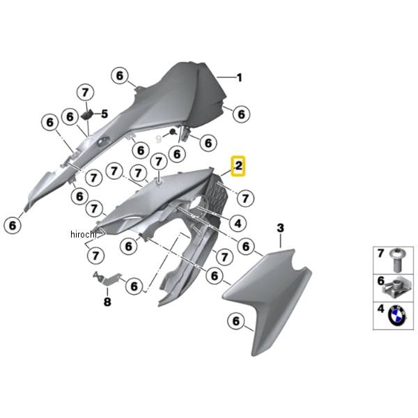 BMW純正 インテーク シュノーケル カバー LH 46638529013 JP店