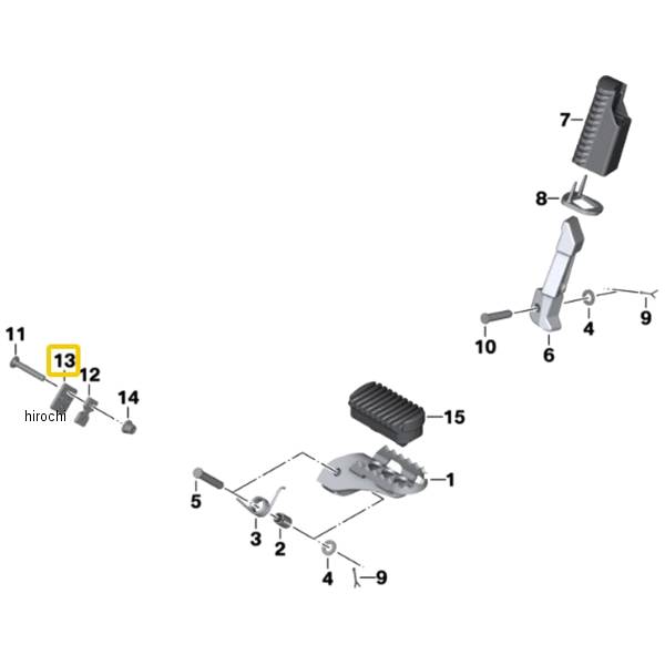 BMW純正 F フットレスト スペーサー(1 個)RH 46717708008 JP店