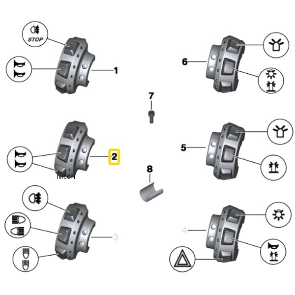 BMW純正 補助スイッチ LH 61318550151 JP店