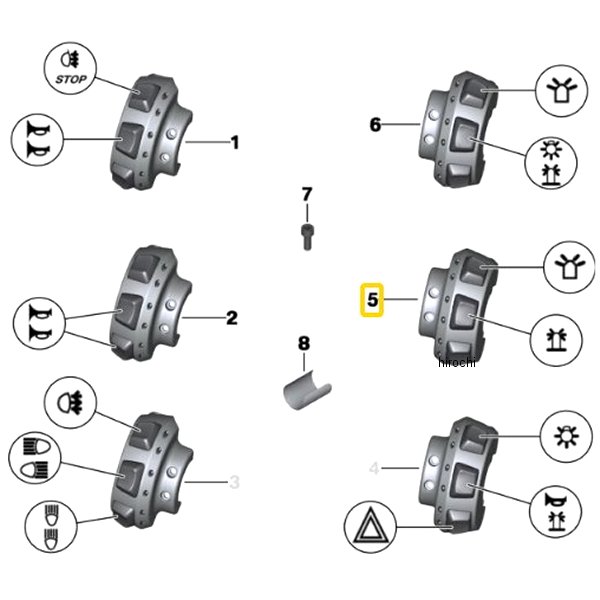 BMW純正 補助スイッチ RH 61318550152 JP店