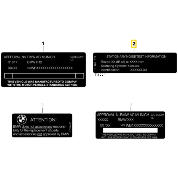 BMW純正 ラベル 停止時ノイズ 71228358395 JP店